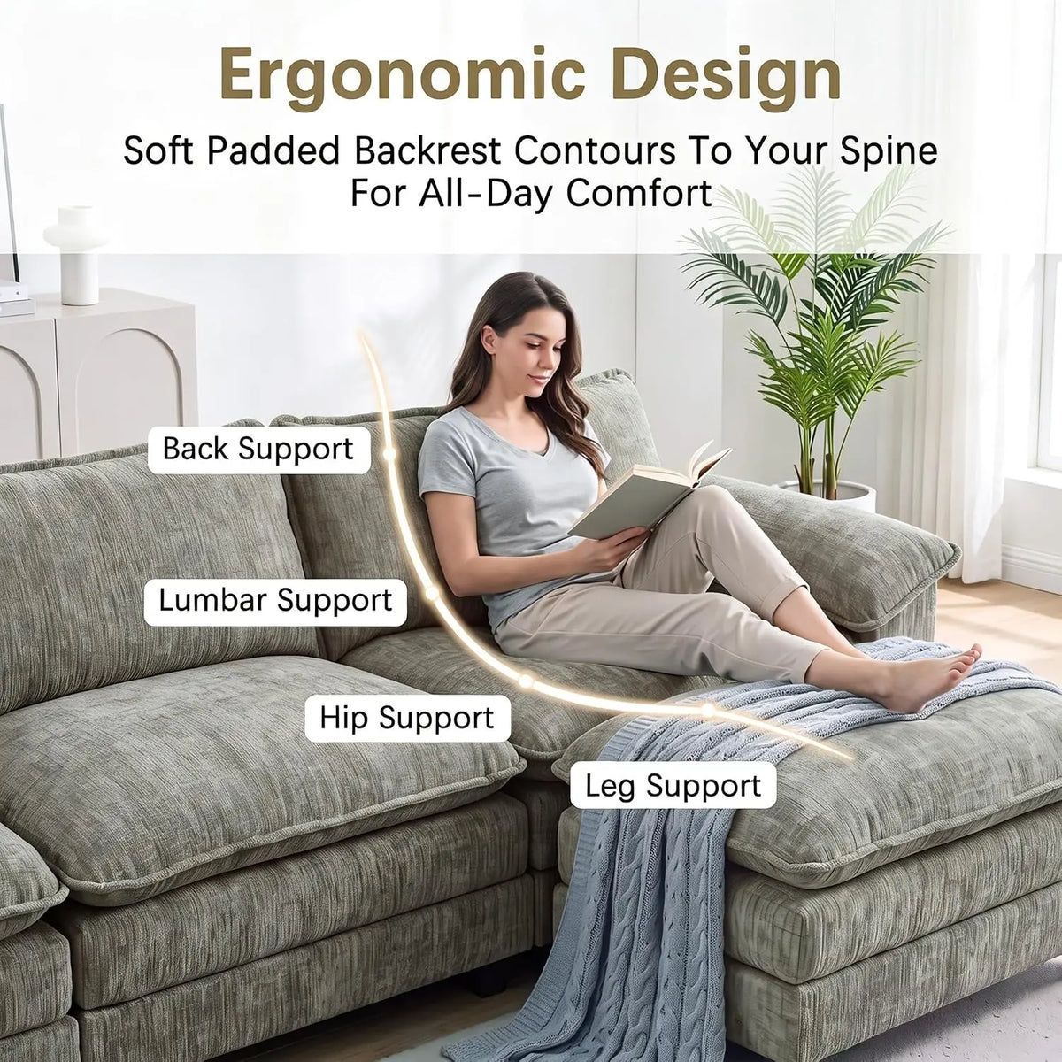Harper Modular Corner Sofa with Ottoman