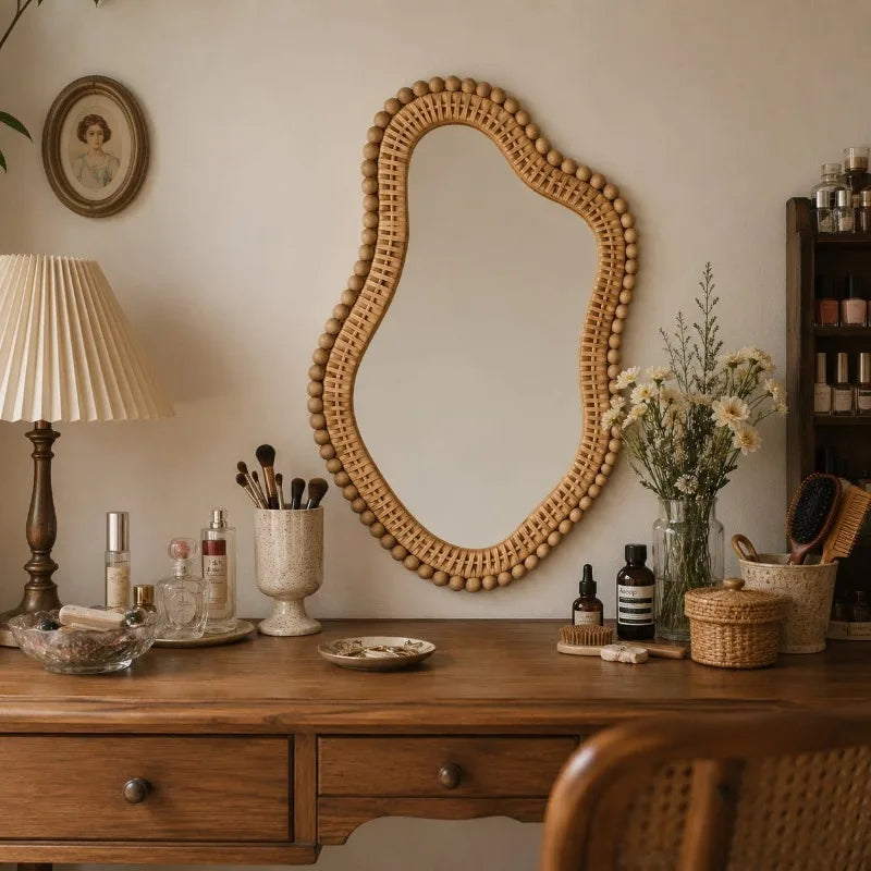 Amara Rattan Beaded Wall Mirror