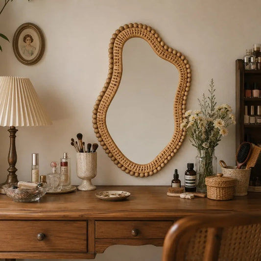 Amara Rattan Beaded Wall Mirror