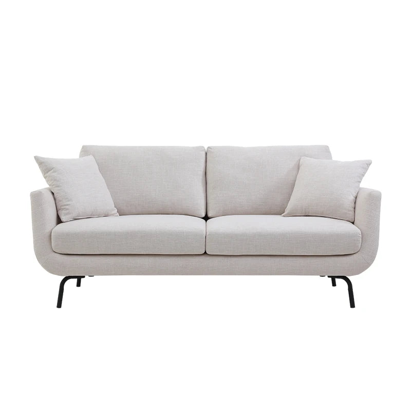 Mila Contemporary 2-Seater Sofa – Ivory