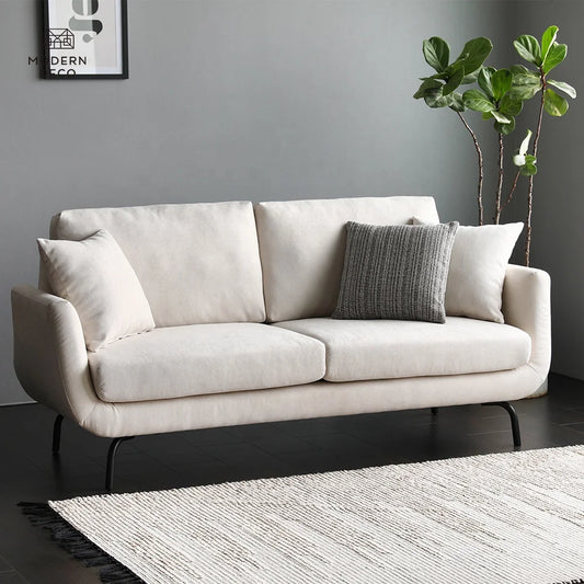 Mila Contemporary 2-Seater Sofa – Ivory