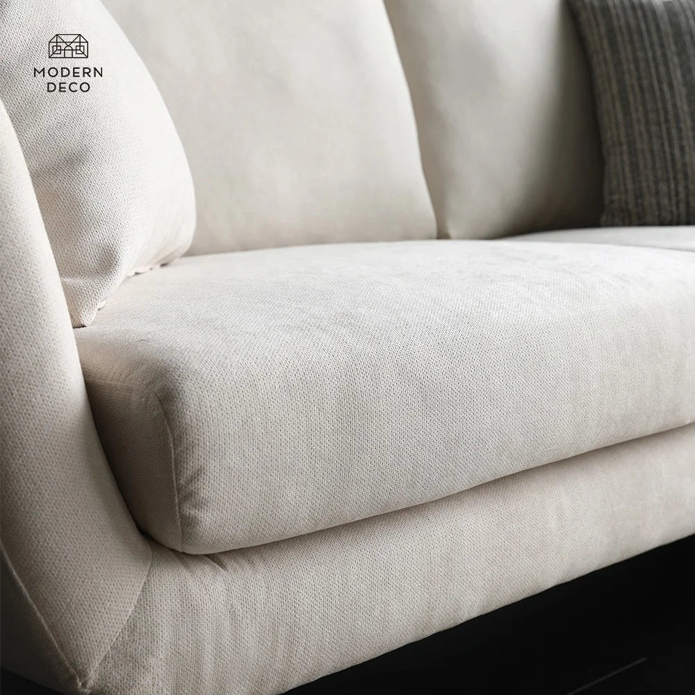 Mila Contemporary 2-Seater Sofa – Ivory