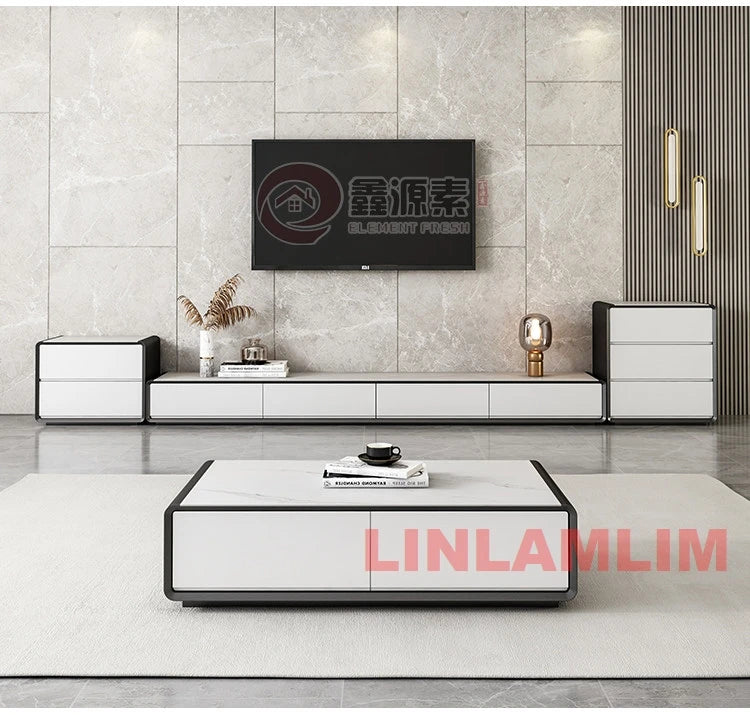 Luna Modern TV Console & Coffee Table Set
