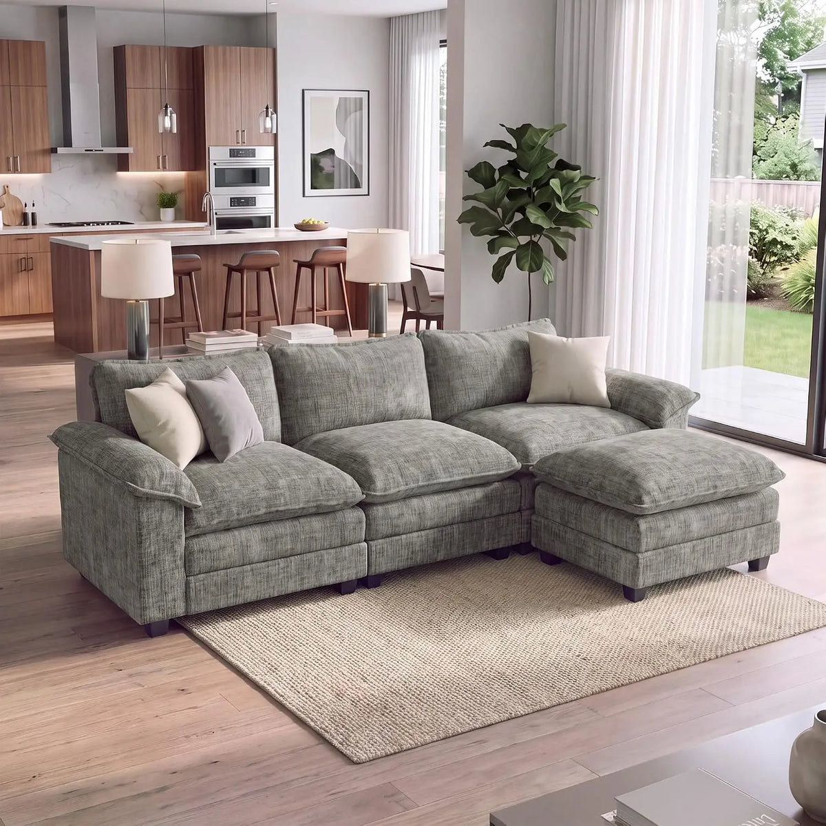 Harper Modular Corner Sofa with Ottoman