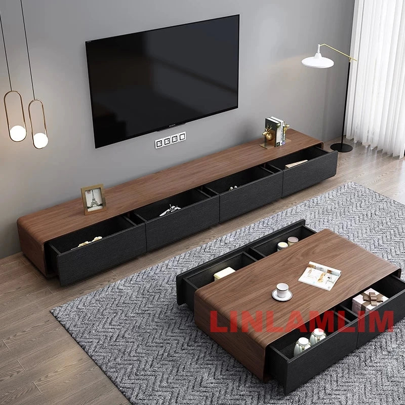 Luna Modern TV Console & Coffee Table Set